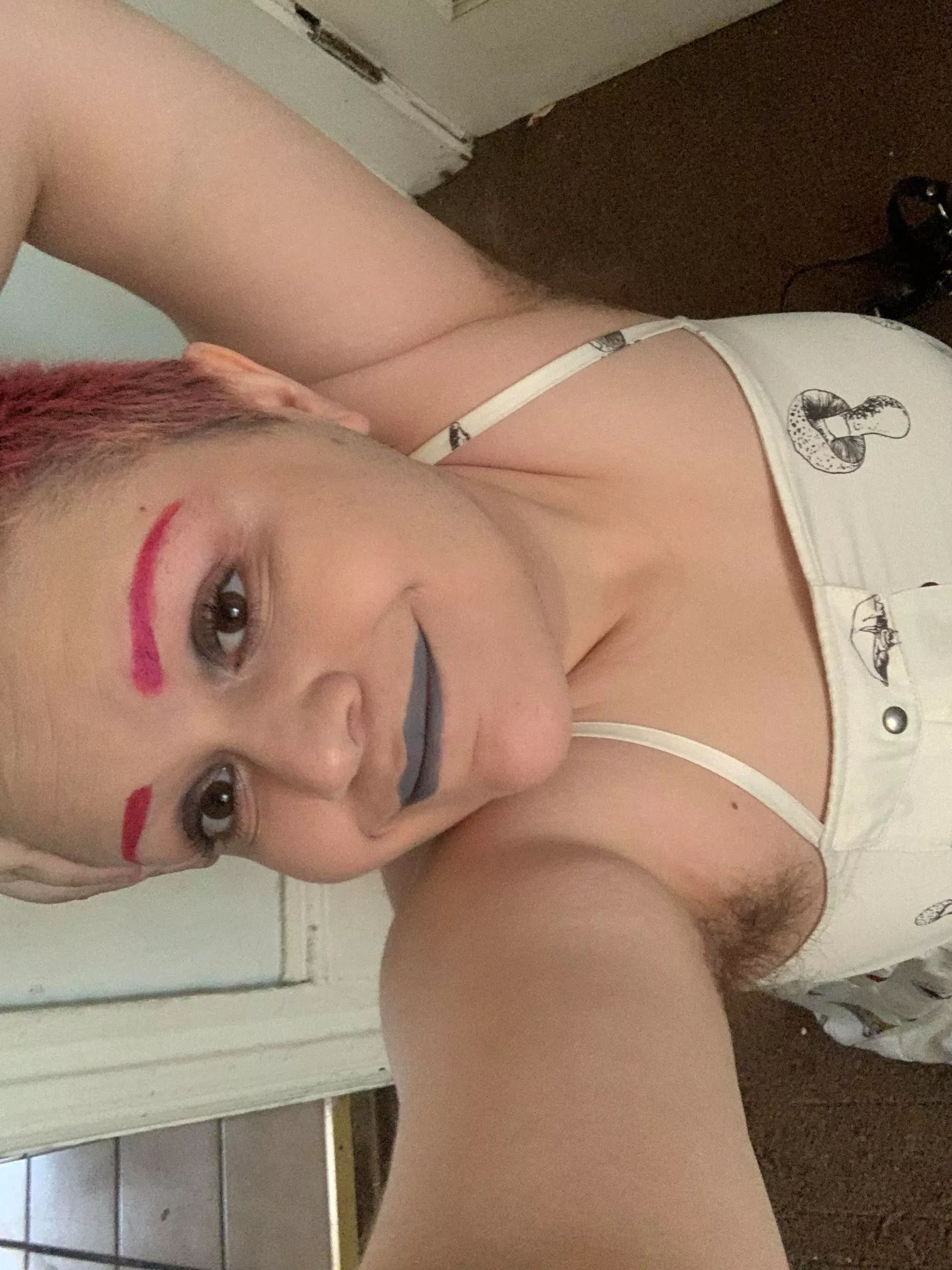 Felt cute... and of course needed to show off my pit hair ;P posted by scoobsboob