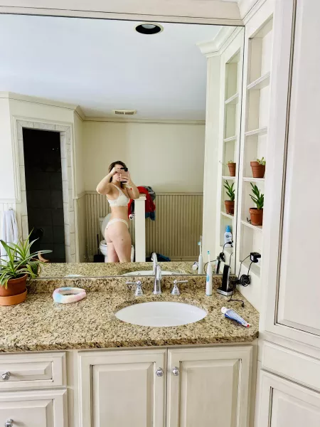 Felt innocent in white. Not really though, just pull them to the side. by Casualcouple69