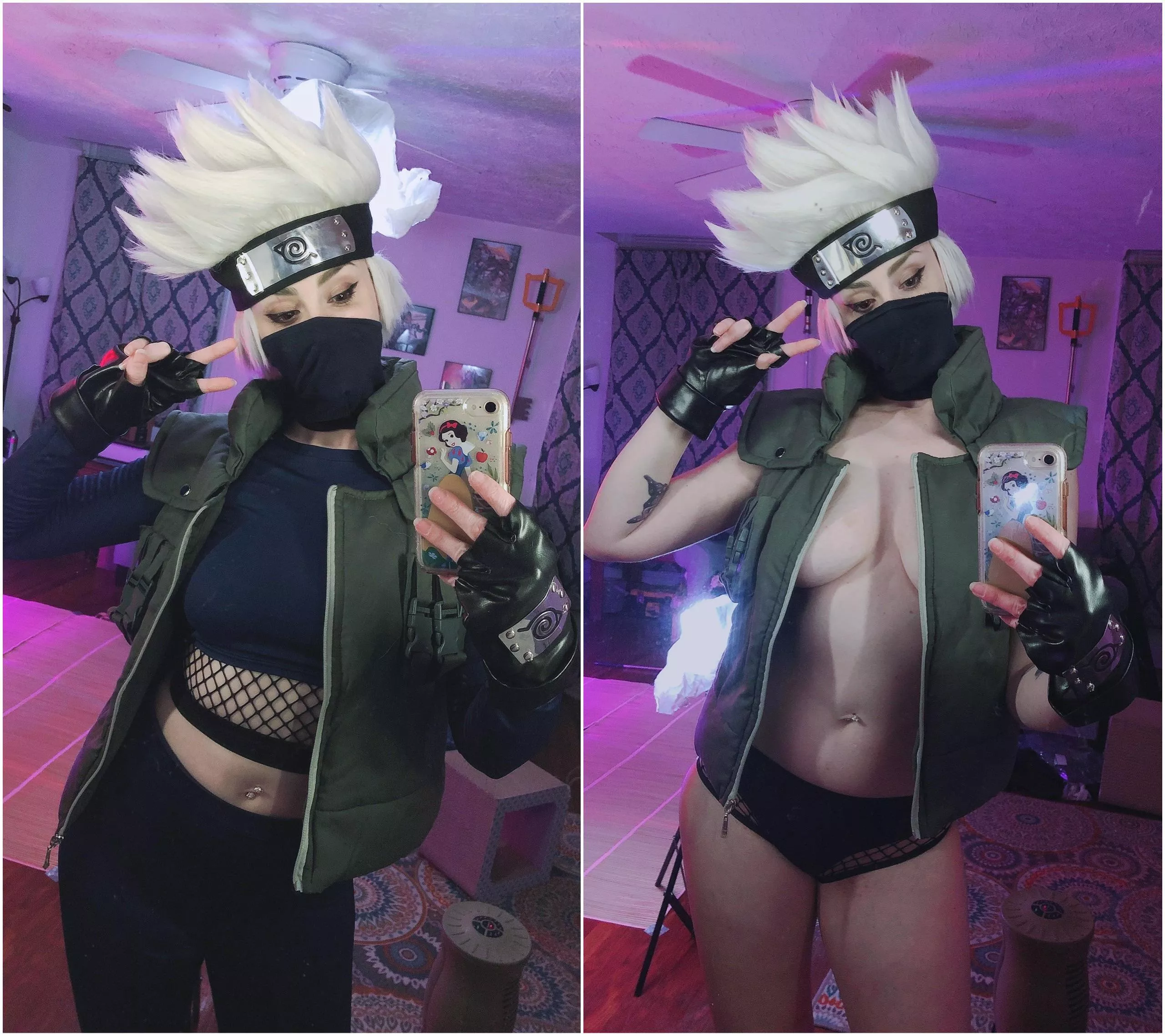 Fem! Kakashi on/off by Lunaraecosplay [self] posted by Lunaraensfw