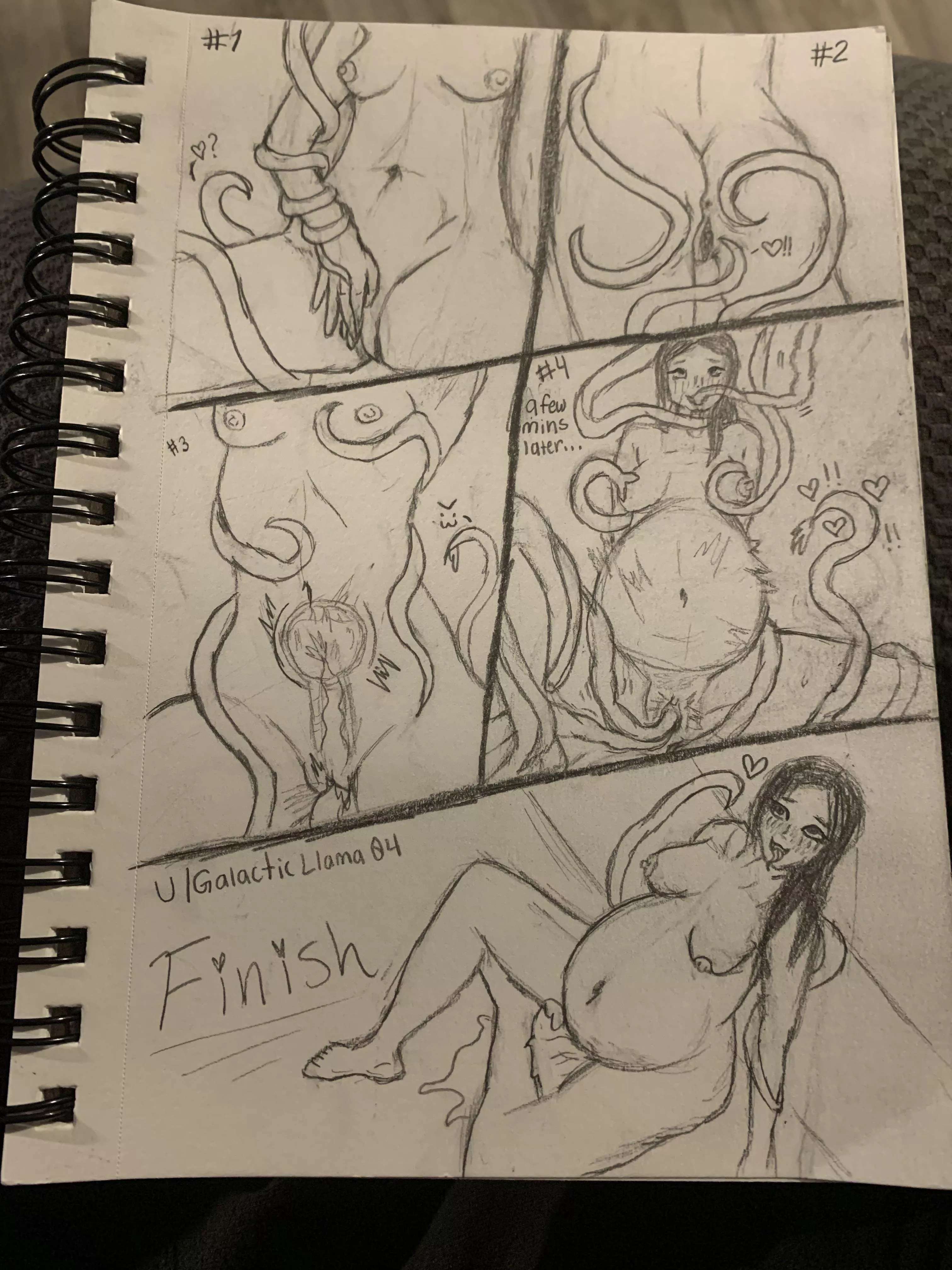 Female gets absolutely cum inflated with tentacles~ posted by GalacticLlama04