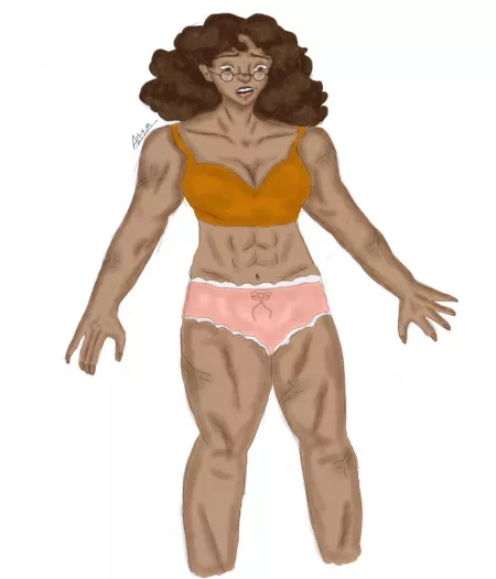 Female muscle growth art by me by Arty_Mushroom