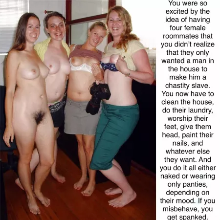 Female roommates (feet, sissy, crossdressing, pussy, slave, spanking) by Feetandpits