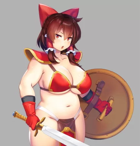 FEMALE WARRIOR BIKINI ARMOR REIMU by tchitchouan