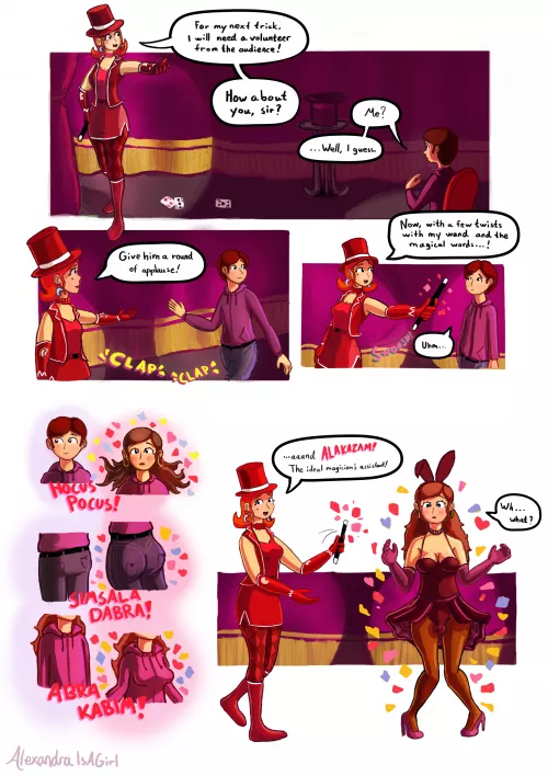 Feminized Into a Magician’s Assistant [MTF/TGTF] by AlexandraIsAGirl by DraconicQuill