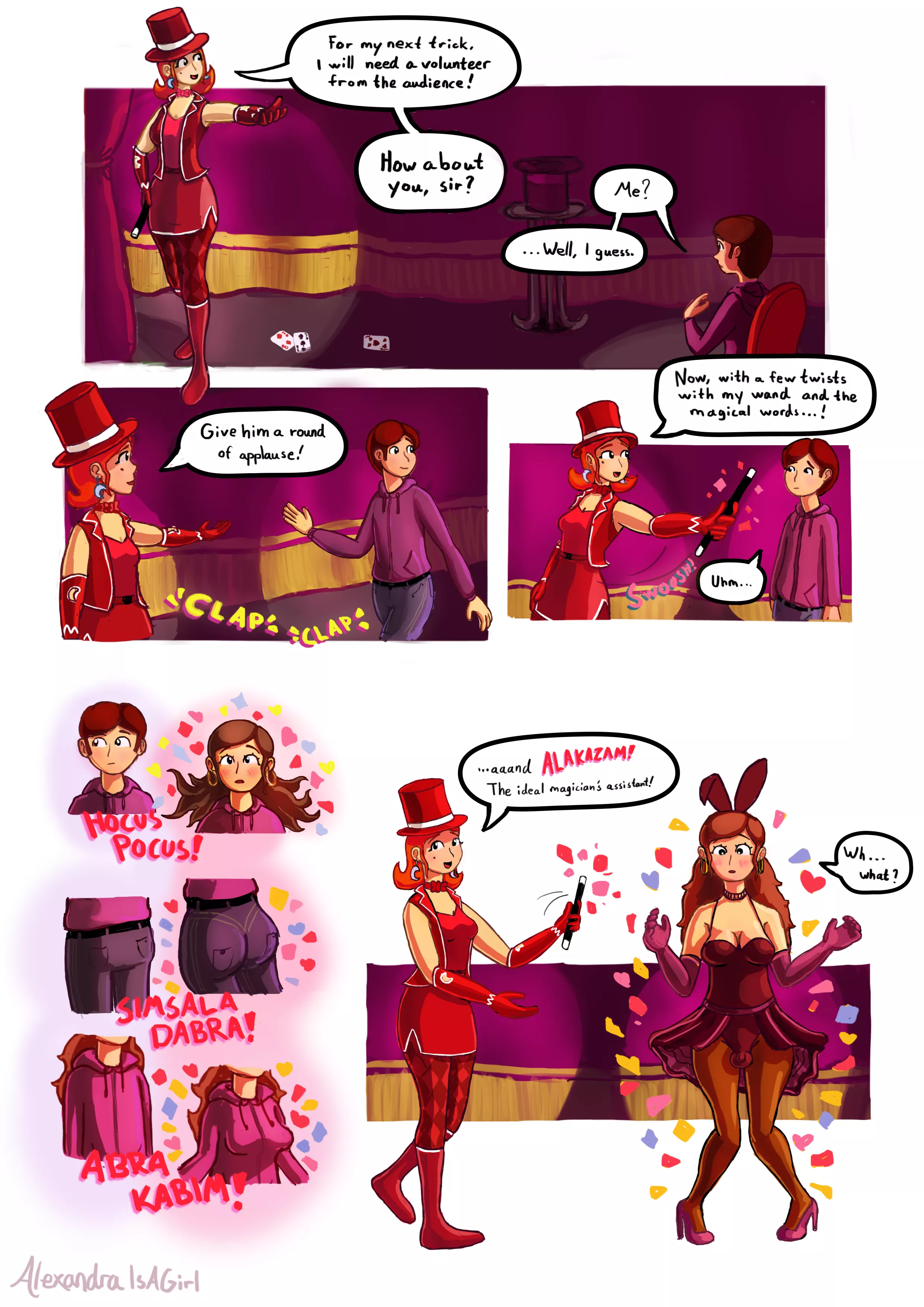 Feminized Into a Magician’s Assistant [MTF/TGTF] by AlexandraIsAGirl posted by DraconicQuill
