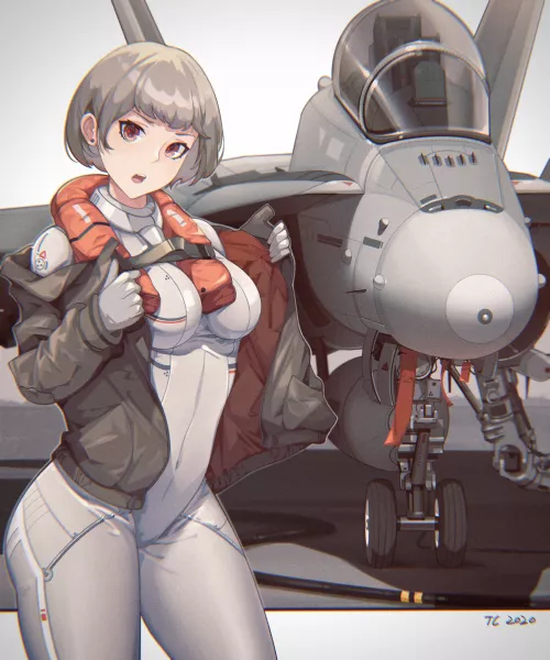 Fighter Pilot (Senjouhara Nira) [Original] by sequence_string