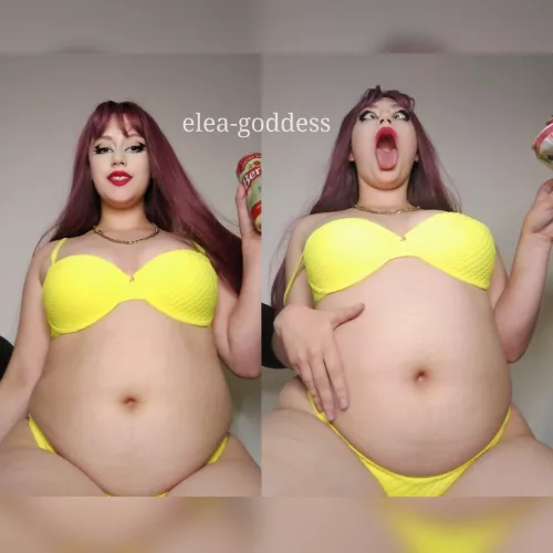 Filling up my chubby belly with a ton of beer by elea-goddess