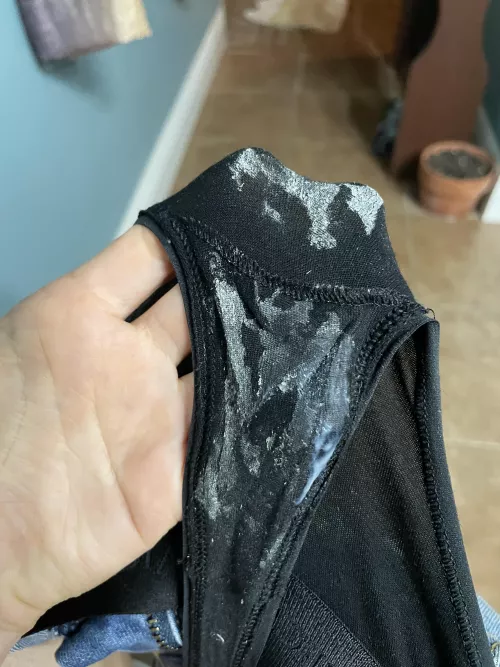 FILTHY black cotton VS thong DESTROYED by pregnant pussy 😈😈😈😈😈😈😈😈😈😈😈😈 [grool] by pretti-pantiies