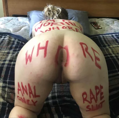 Filthy dumb whore slackslave humiliating herself by DanthemadV5