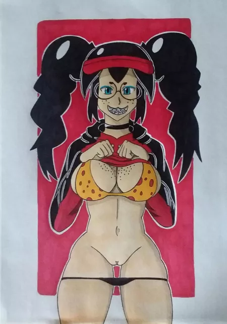 Finally got around to drawing this big titty girl (Huntdem) [Tips] by Huntdemplayers