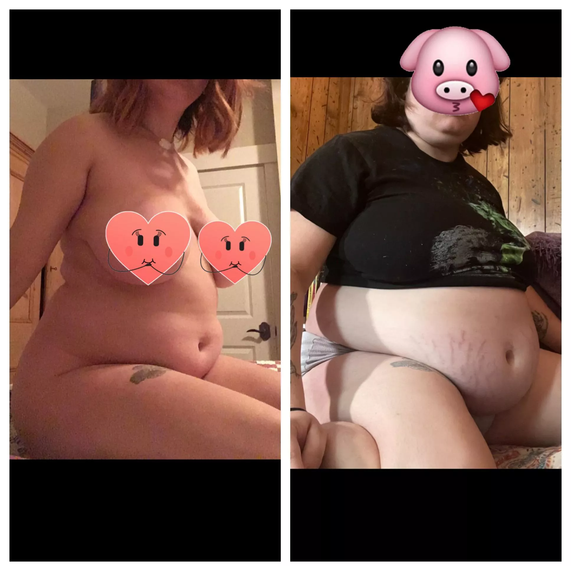 First 30 pounds gained vs 90 pounds later posted by glittergem251