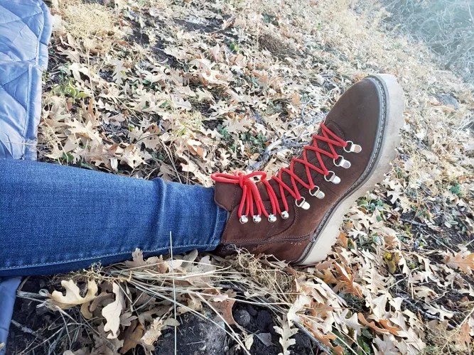 First boots for camping and metal detecting in the woods. Steve Madden. Came w brown and red laces both on originally. Plan on different brand for next pair but will stick with these for whatever their lifespan is. I love them so much. by ValerieShark