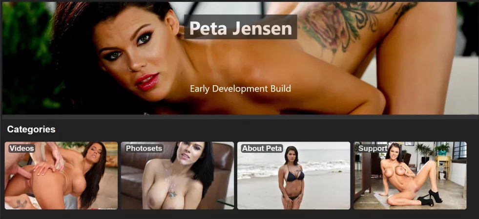 First look at my new Peta Jensen Website by PM_ME_BIG_FAKE_BOOBS