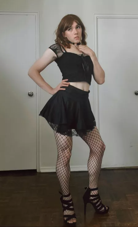 First time modelling these heels. How did I do? Do I pull off the goth look well? by SummerHorrorParty