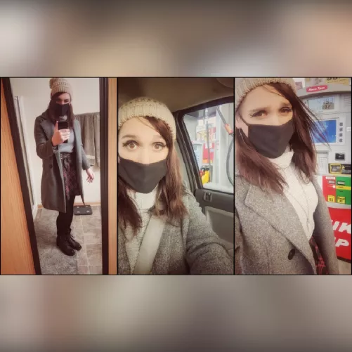 First time out in public as a girl 😬 Had a lot of fun getting gas 🥰 Would you hit on me? by Ok-Faithlessness5478