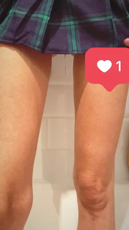First time peeing in my sexy little skirt💋 by Creamyqueen669