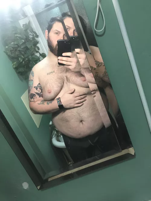 First time posting anything like this. Been on a weight loss journey and starting to feel good in my body. by guntergraybles