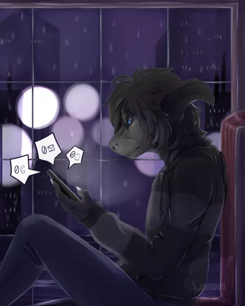 First time posting here so here's my sona! by Lunneus