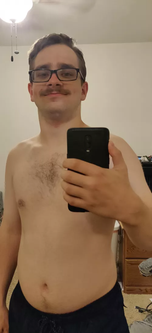 first time shaving my beard, decided to leave my stache by Kendragon7