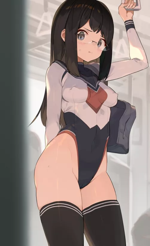 First Time Wearing Her New Uniform In Public (spring20134) [Original] by sequence_string