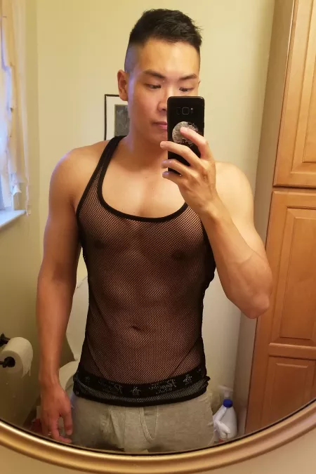 First time wearing mesh top. Can I pull it off? by thirstyaznboi