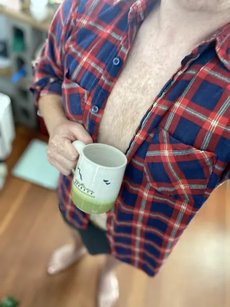 flannel + coffee + mug with a ferry on it… couldn’t be more pnw today 🌲 by phonomonomenal