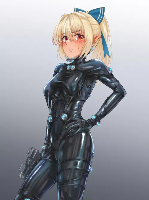 Flare in Gantz suit (Parazan D ) [Hololive/ Gantz] by sequence_string