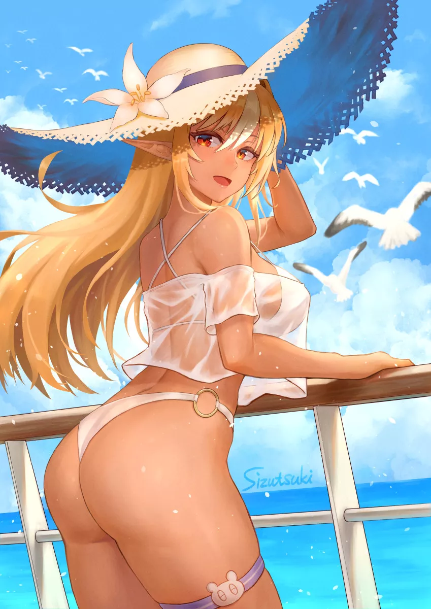Flare'a luscious thighs & ass posted by Henthigh_Senpai