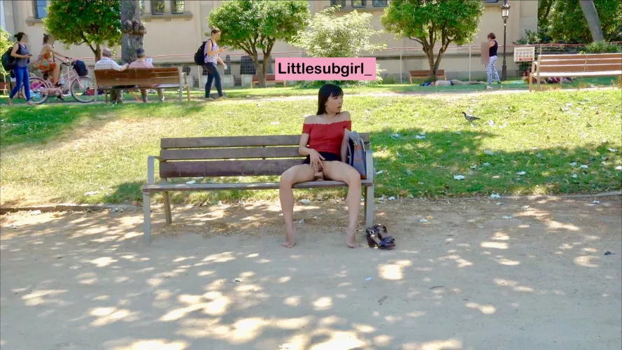 Flashing my pussy in public ;) [OC] by littlesubgirl_
