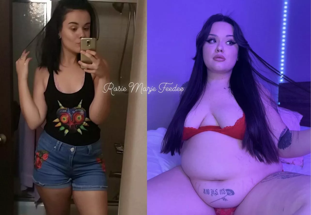 Flat to fat posted by RosieMarieFeedee