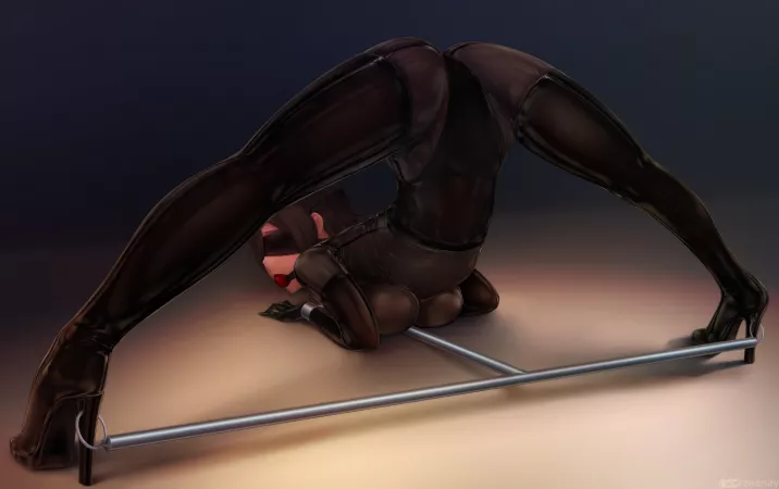 Flexible latex slut by Step-back