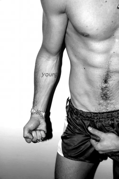 Flexing and grabbing (X-Post /r/guysinshortshorts) posted by menareamazing