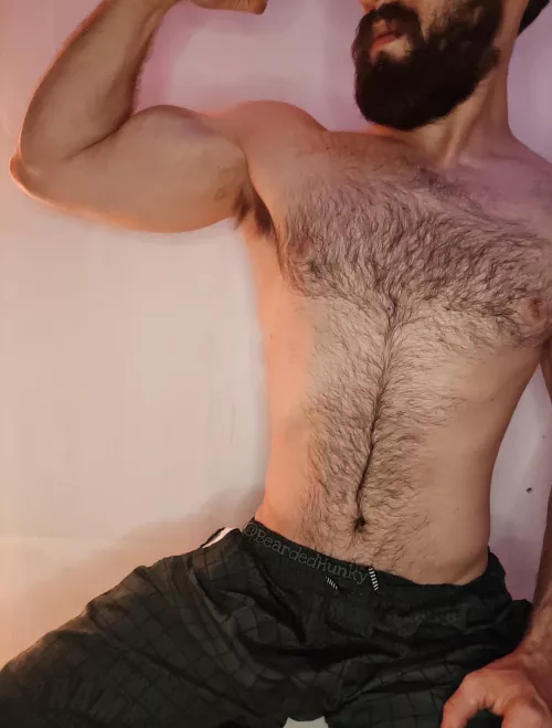 Flexing chest hair porn by Bearded_Hunky