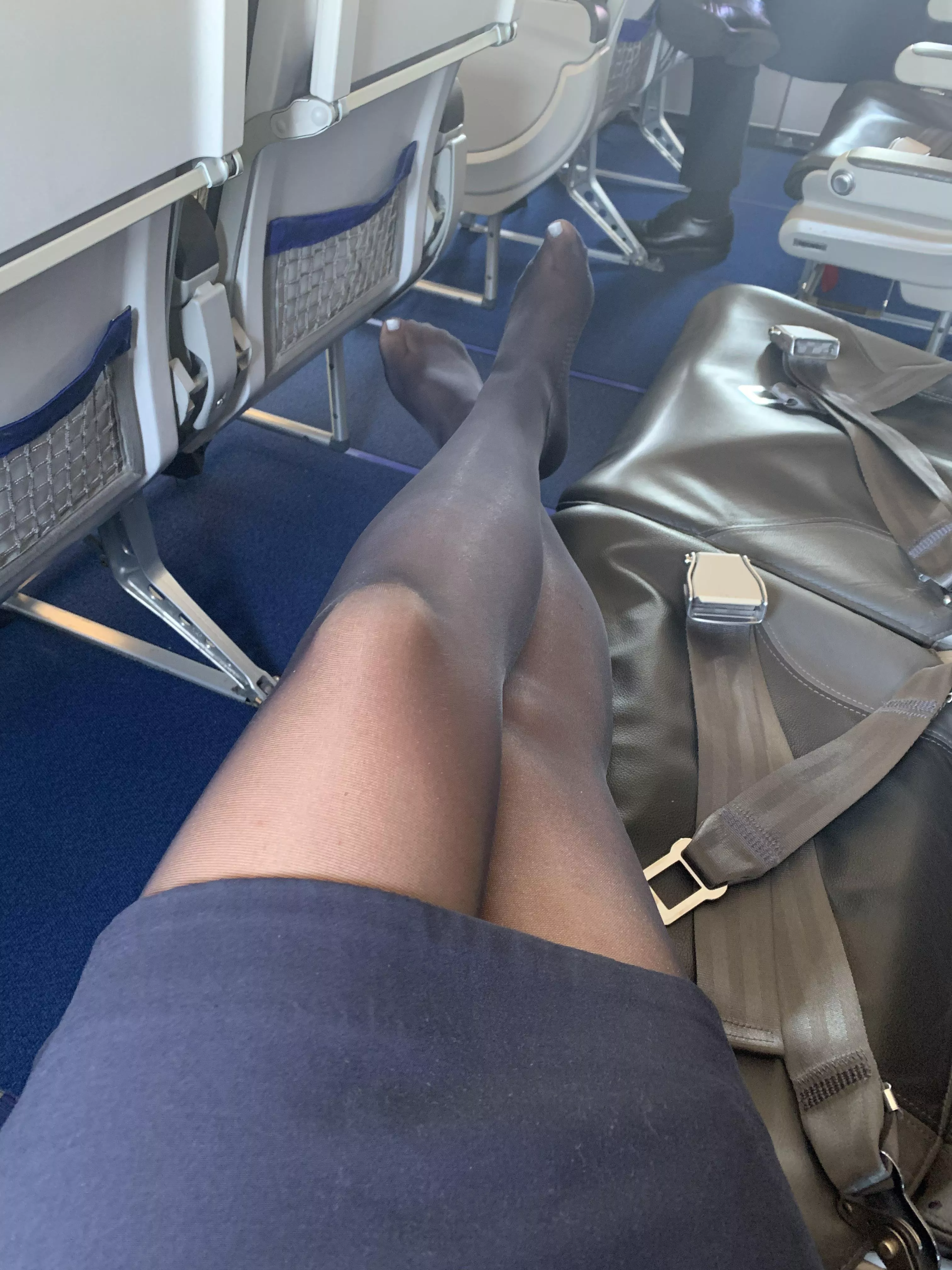 Flight attendant feet resting from wearing heels all day posted by flying_missy