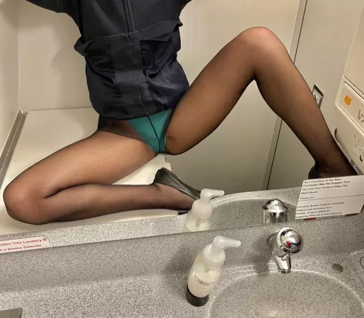 Flight attendant pantyhose ✈️💙 by misstew