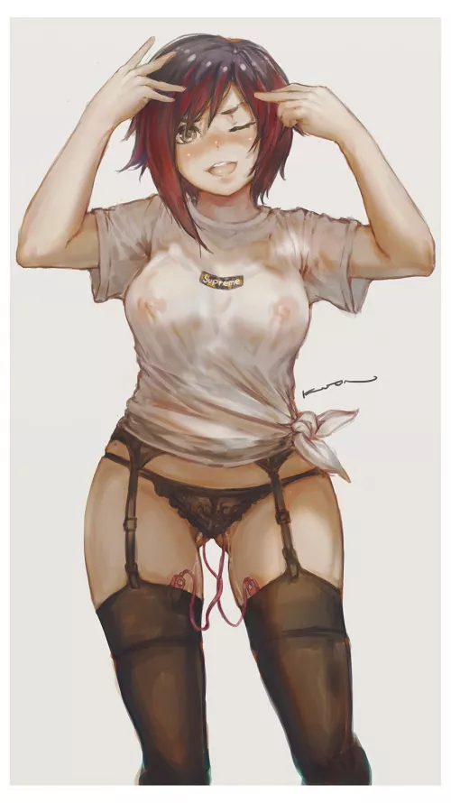 Flipping you 'cause she already came 4 times. (Ruby Rose - RWBY) by FranKiDestroyer