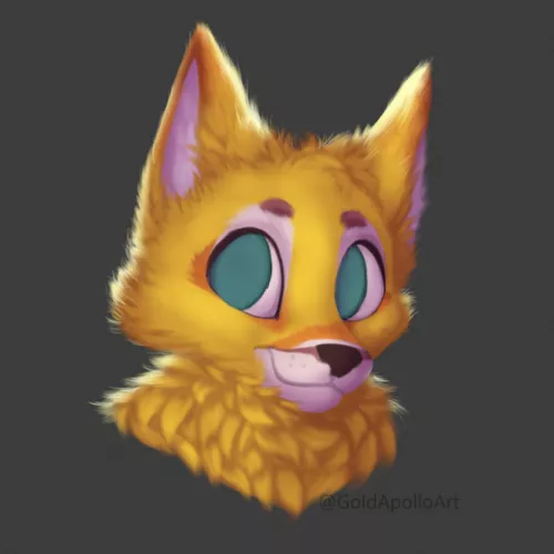 Floof practice day 1/? 💛 ( art by me: twitter : @GoldApolloArt ) by GoldApolloArt