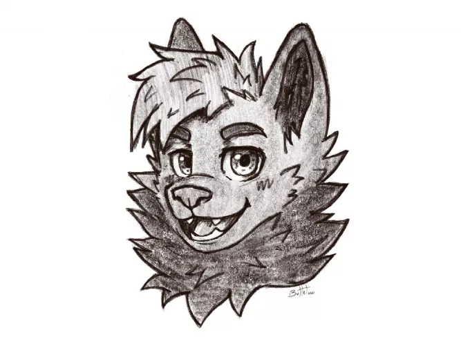 Fluffy boi study :3 by BulletDraws