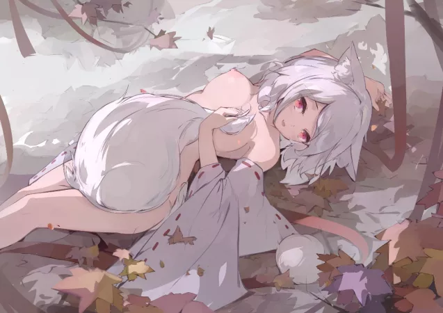 Fluffy Tail Momoji [Nude] by NitroxTouhou