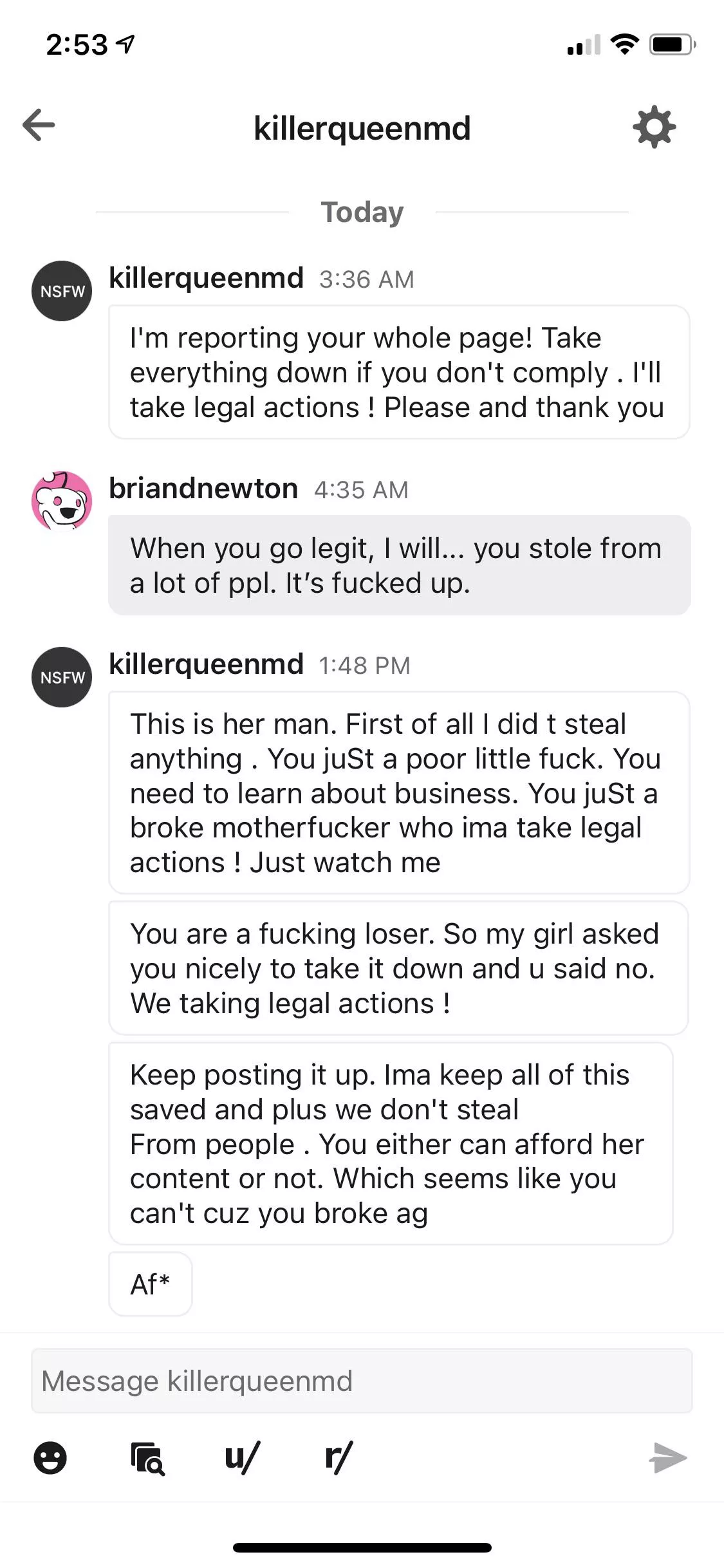 Follow up posted by briandnewton
