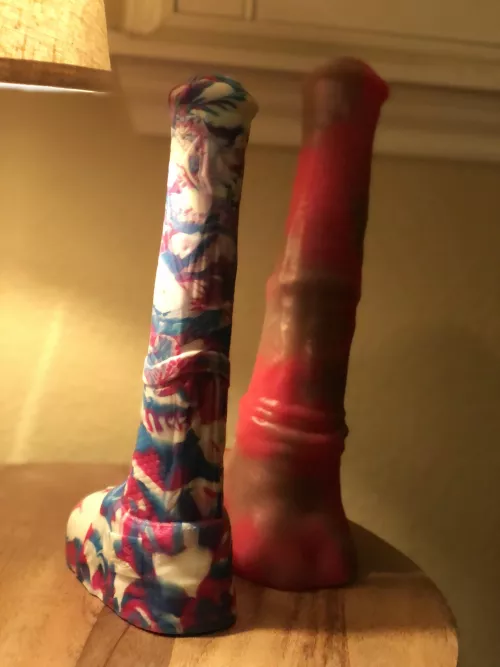 For comparison purposes, L/M unflared Chance next to a M/M Vector by CO_boy_75