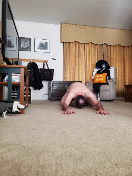 For Friday u/M_asin_Manci asks us for a little child's pose. 😘💖☮🕉 by nacktyoginerd