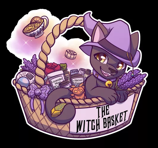 [For Hire] The Witch Basket Gift (Art (c) Me) by CrazyMeliMelo