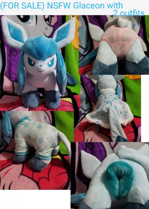 (FOR SALE) NSFW fuckable large Pokemon Glaceon with useable canine pussy/cookie and two outfits [F] by Furry-sale