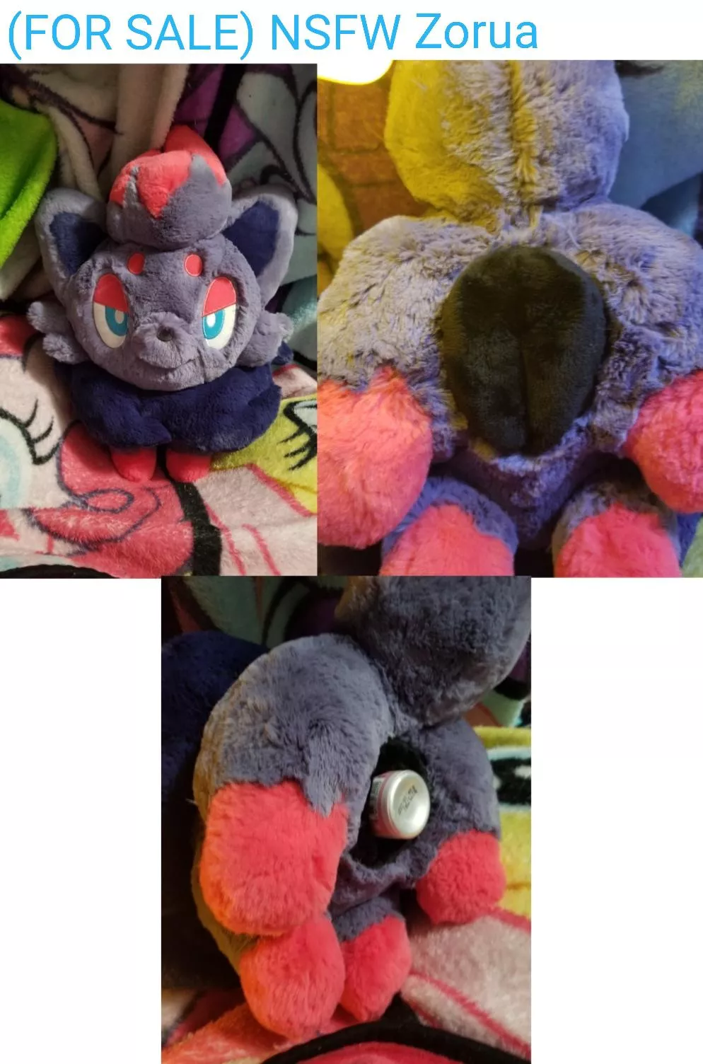 (FOR SALE) NSFW fuckable large ultra soft Pokemon Zorua with useable sculpted canine pussy/cookie [F] posted by Furry-sale