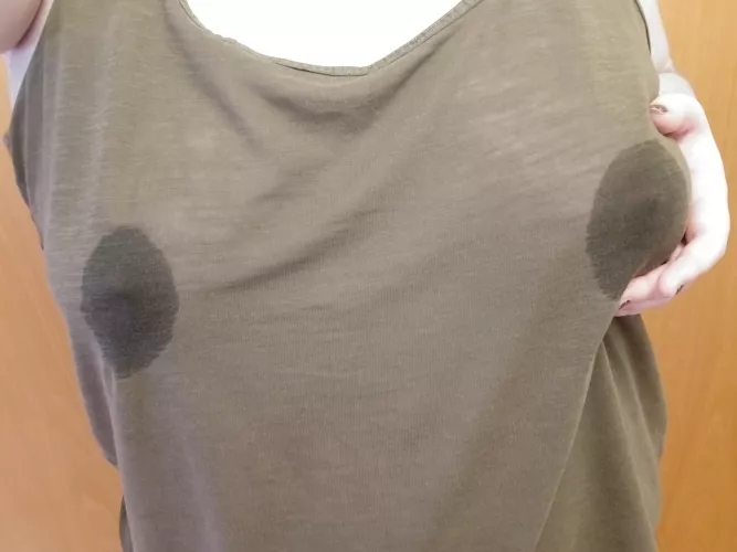 Forgot to pump last night and slept on my stomach... 💕 by MilkyMissSarah