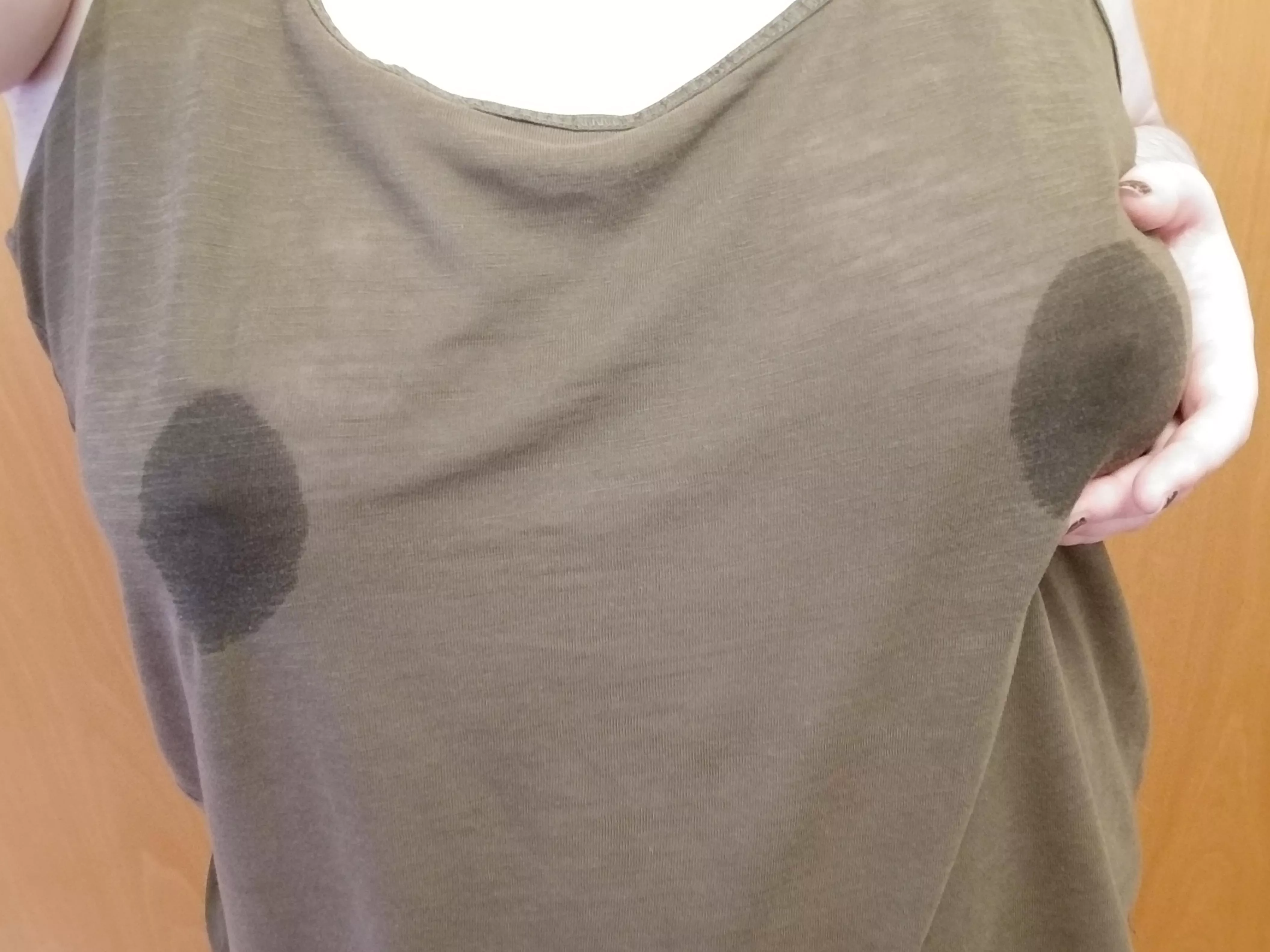 Forgot to pump last night and slept on my stomach... 💕 posted by MilkyMissSarah