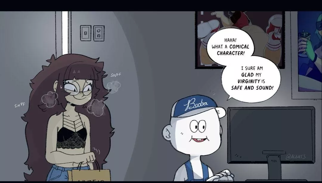 Found more from the artist I posted the other day @ACGATS on Twitter. Idk why but their comics give off GFD vibes going either direction 🥰 and are quite funny posted by godofwarmth386