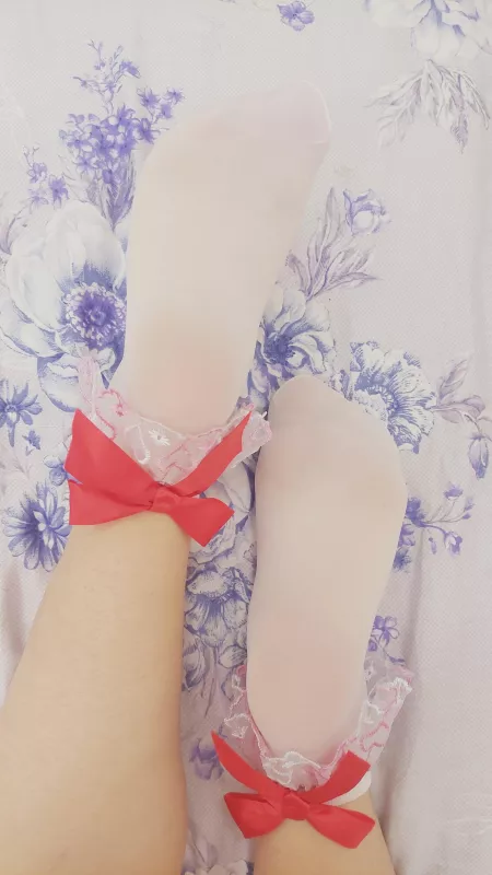 Found those super cute white nylons 🤍 by PokeMeBoy