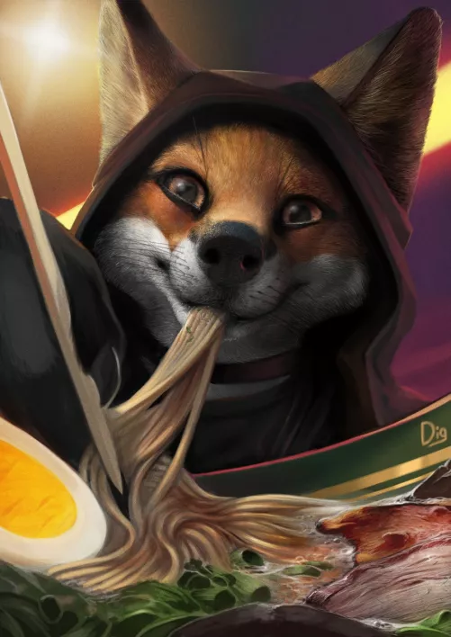 Fox and Ramen By Lepricon by EffieEdmund